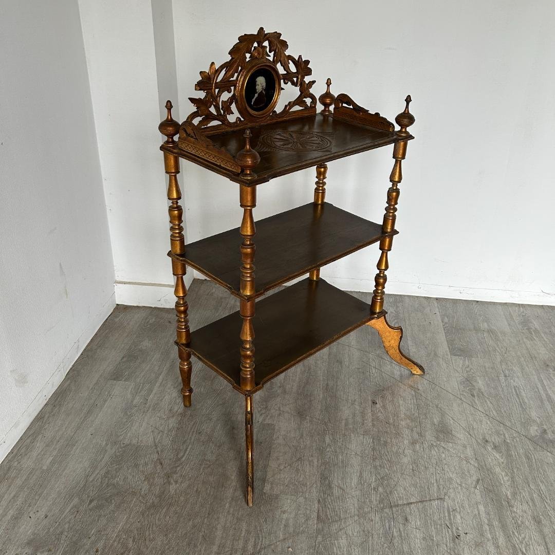 イギリス アンティーク家具 ３ティアシェルフ 飾り棚 843A