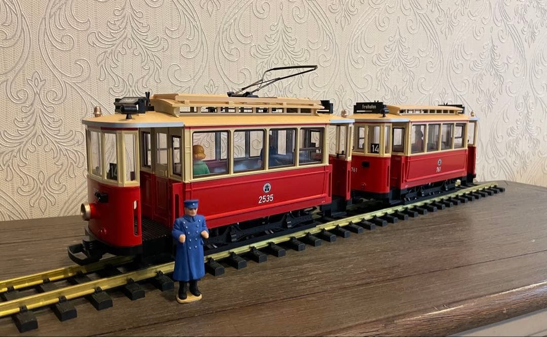 Gゲージ　LGB ハンブルグ路面電車2両セット