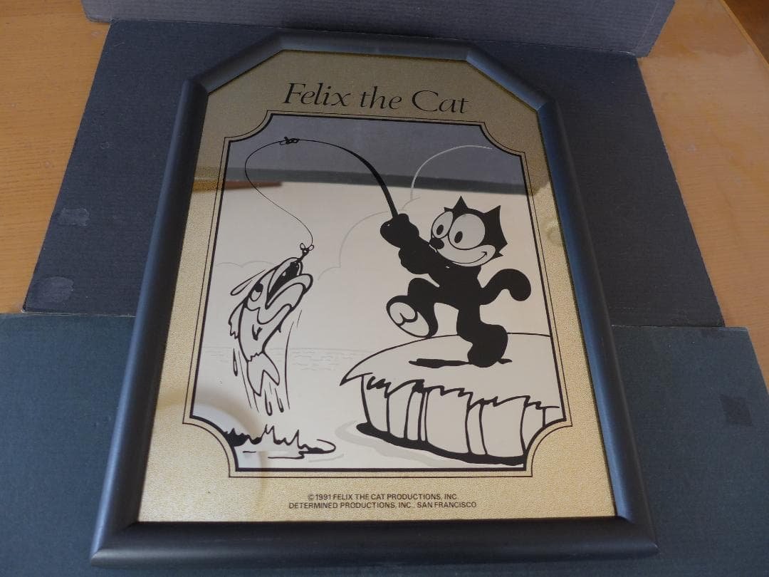 時代物　フィリックス ザ キャット　パブミラー　壁掛け・立掛け兼用　中古　レトロ