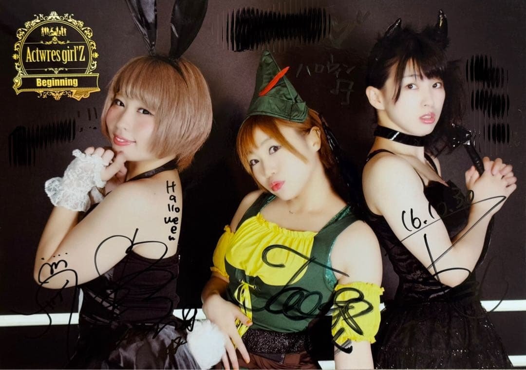 発掘品✨ 中野たむ 本間多恵 仁科鋭美 AWG時代 ポートレート 女子プロレス