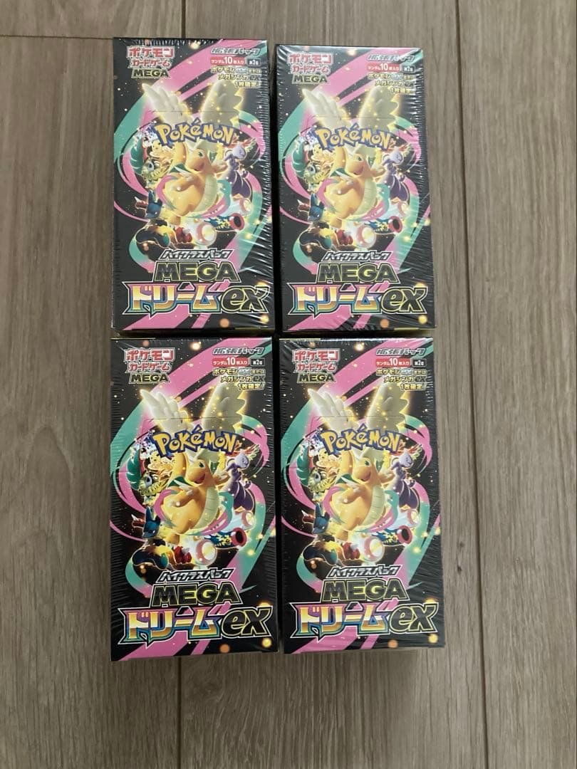 ポケモンカードゲーム MEGAドリームex box 4個セット『新品未開封品』